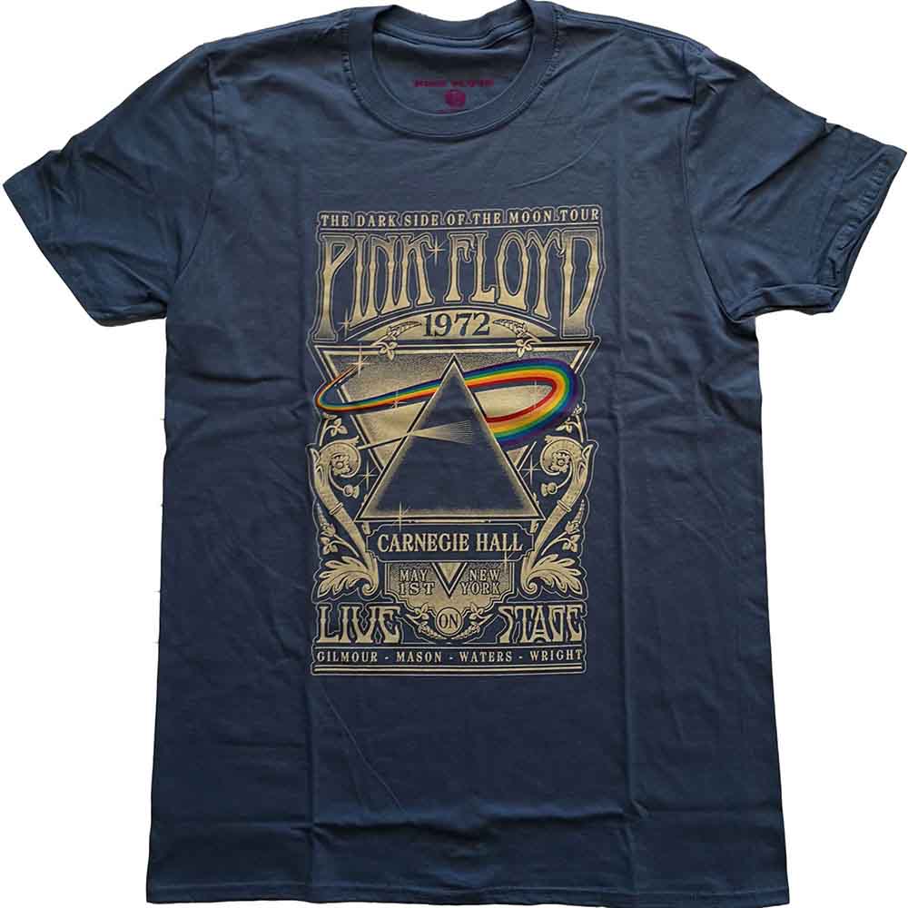 Pink Floyd | Carnegie Hall Poster - T-Shirt Blue