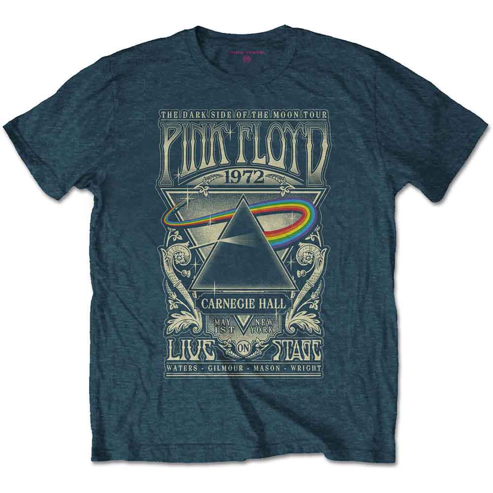 Pink Floyd | Carnegie Hall Poster - T-Shirt Blue
