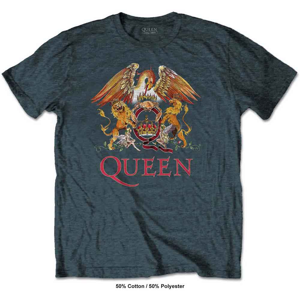 Queen | Classic Crest - T-Shirt Blue