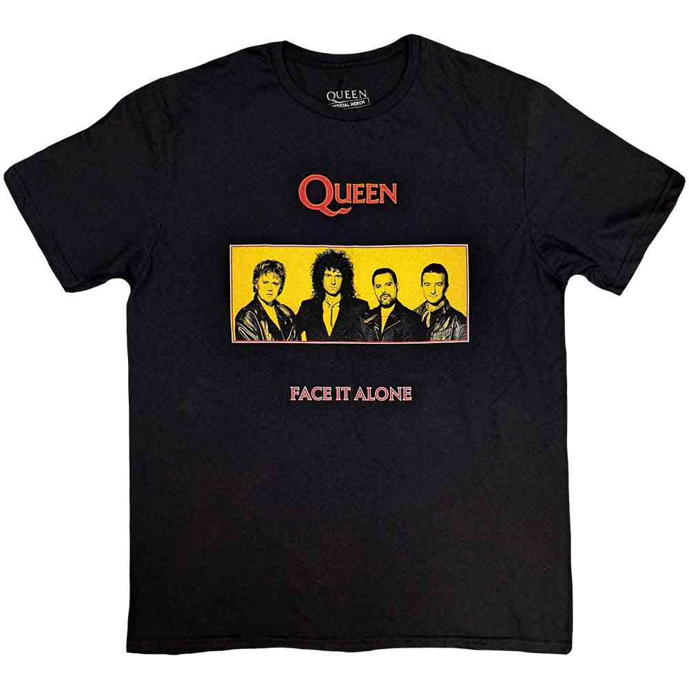 Queen | Face It Alone Panel - T-Shirt Black