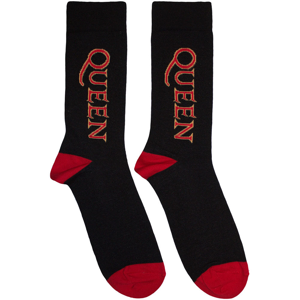 Queen | Red Logo Vertical - Black