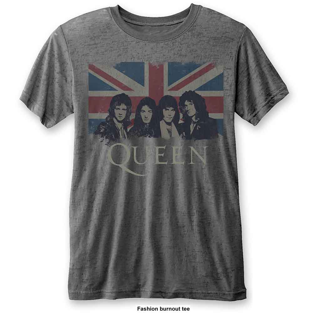 Queen | Vintage Union Jack - T-Shirt Grey