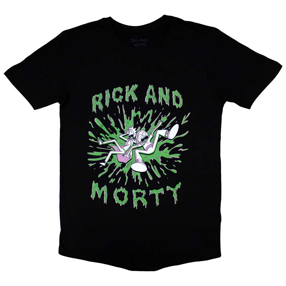 Rick & Morty | Green Splat - Black