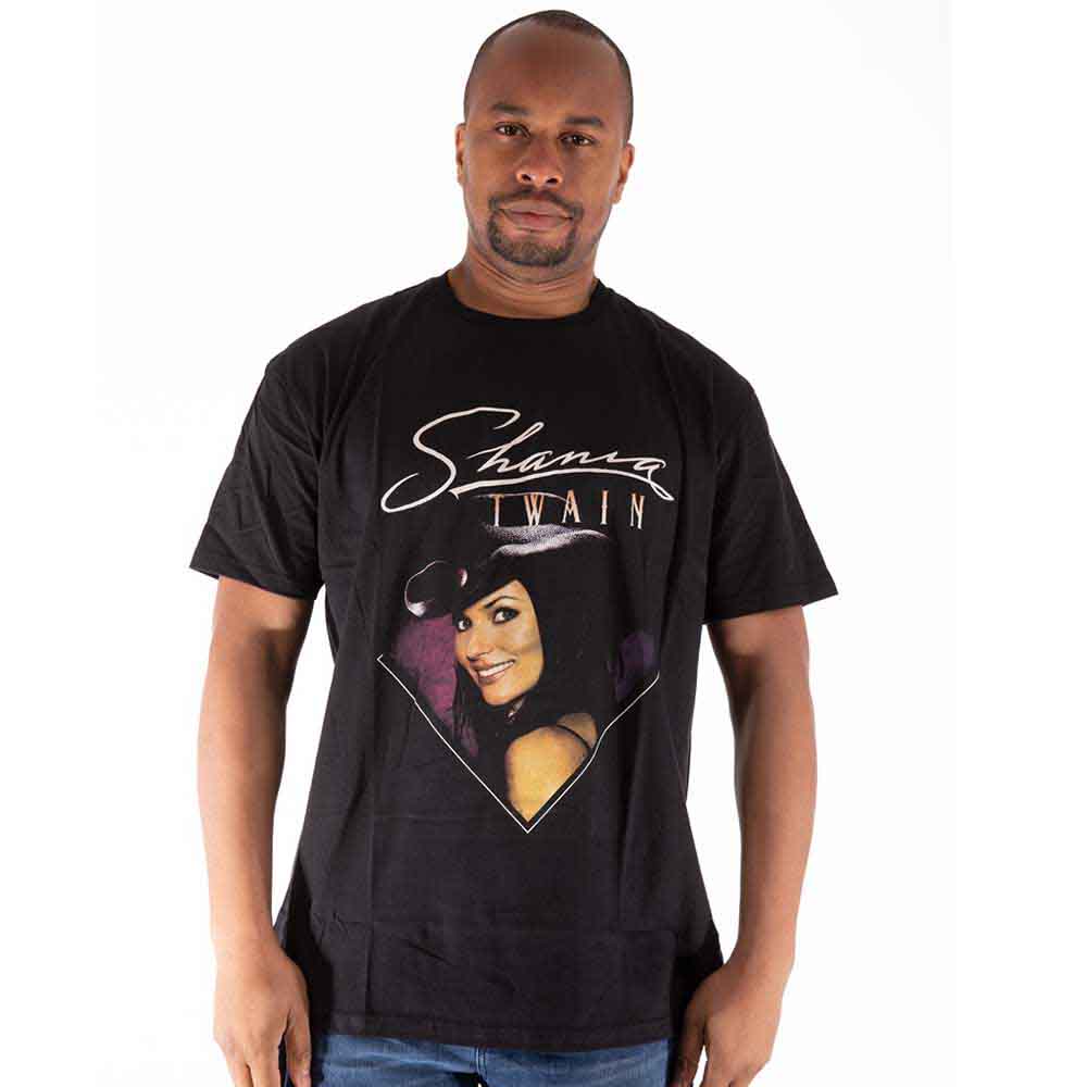 Shania Twain | Purple Photo - T-Shirt Black