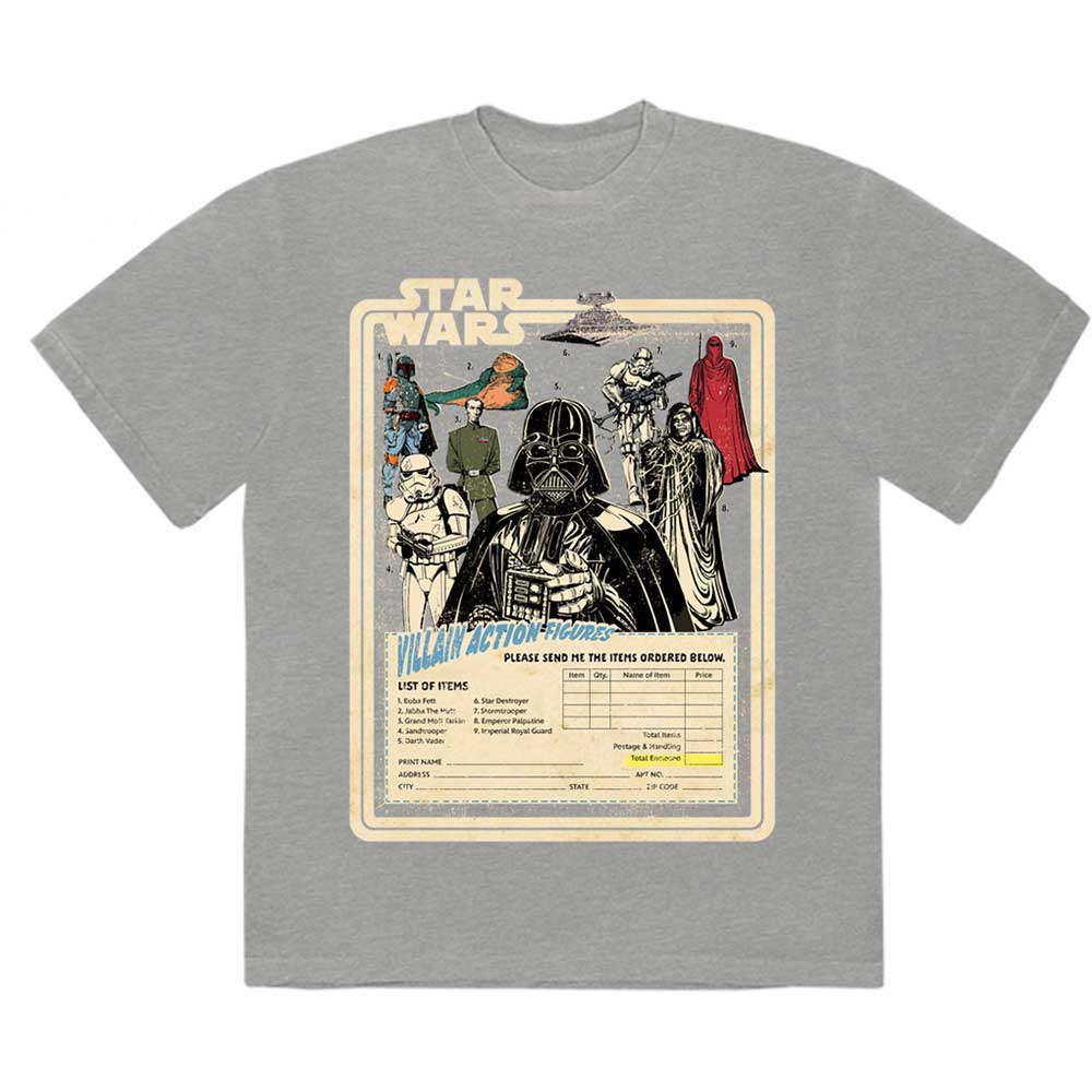 Star Wars | Villain Action Figures - T-Shirt Grey
