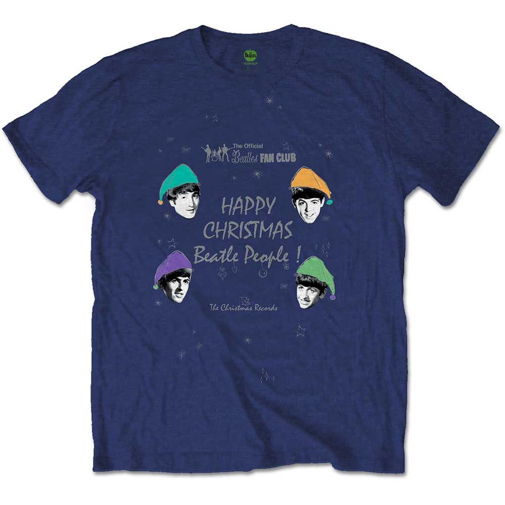 The Beatles | Happy Christmas - T-Shirt Blue