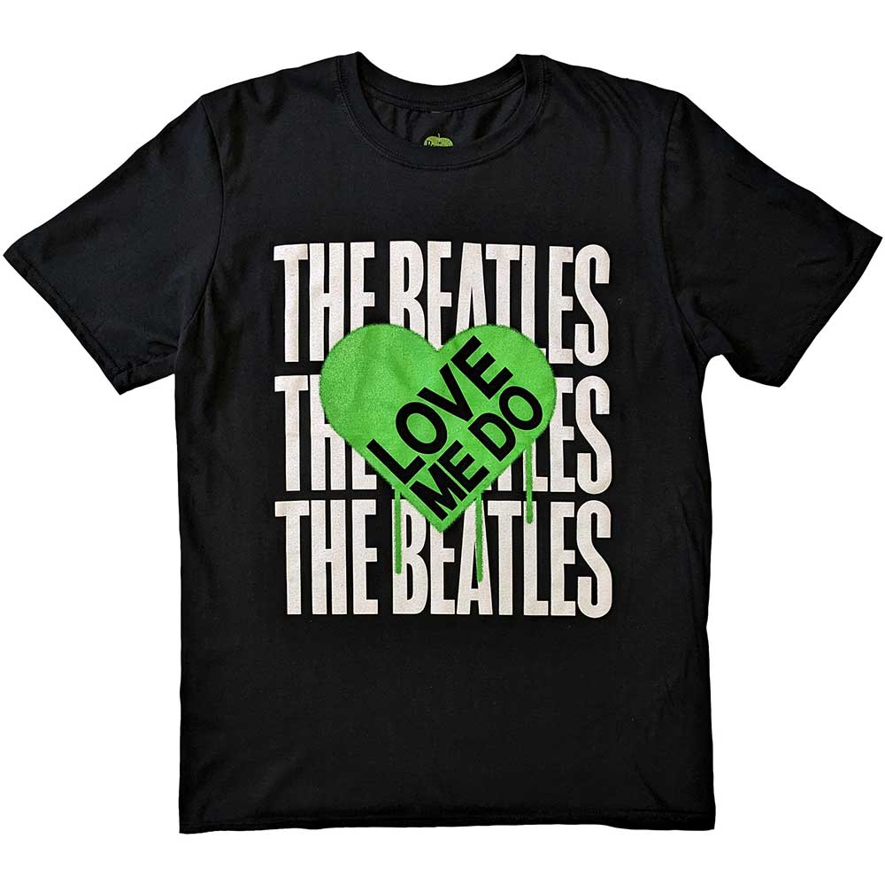 The Beatles | Love Me Do Graffiti Heart - T-Shirt Black