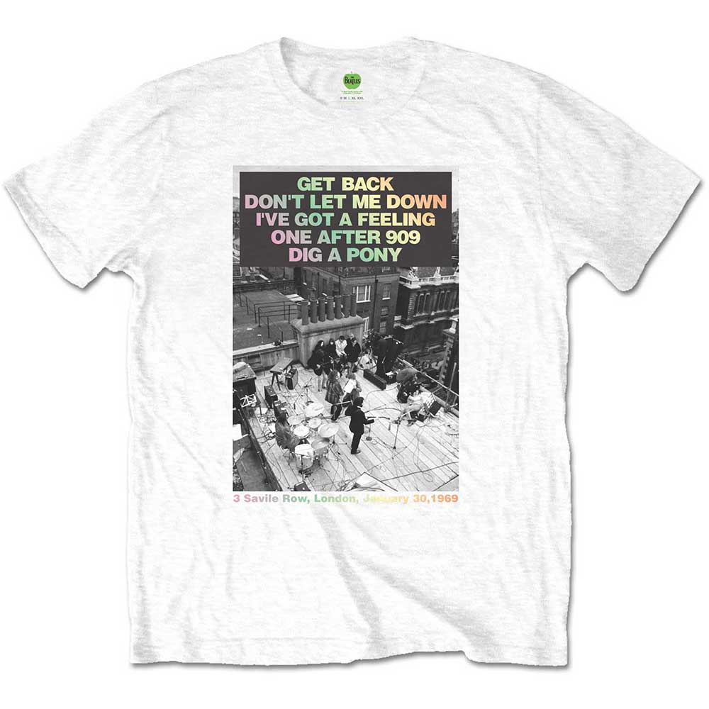 The Beatles | Rooftop Songs Gradient - T-Shirt White