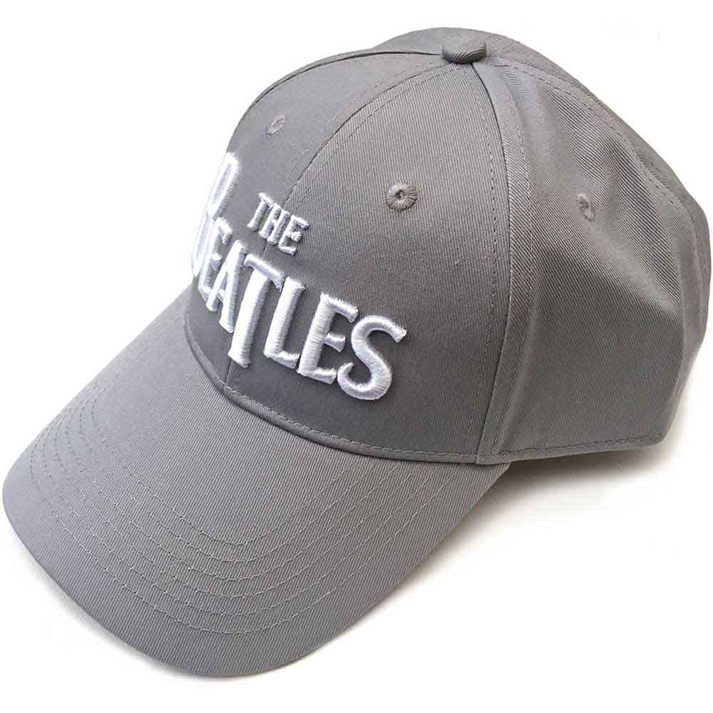 The Beatles | White Drop T Logo - Hat Grey