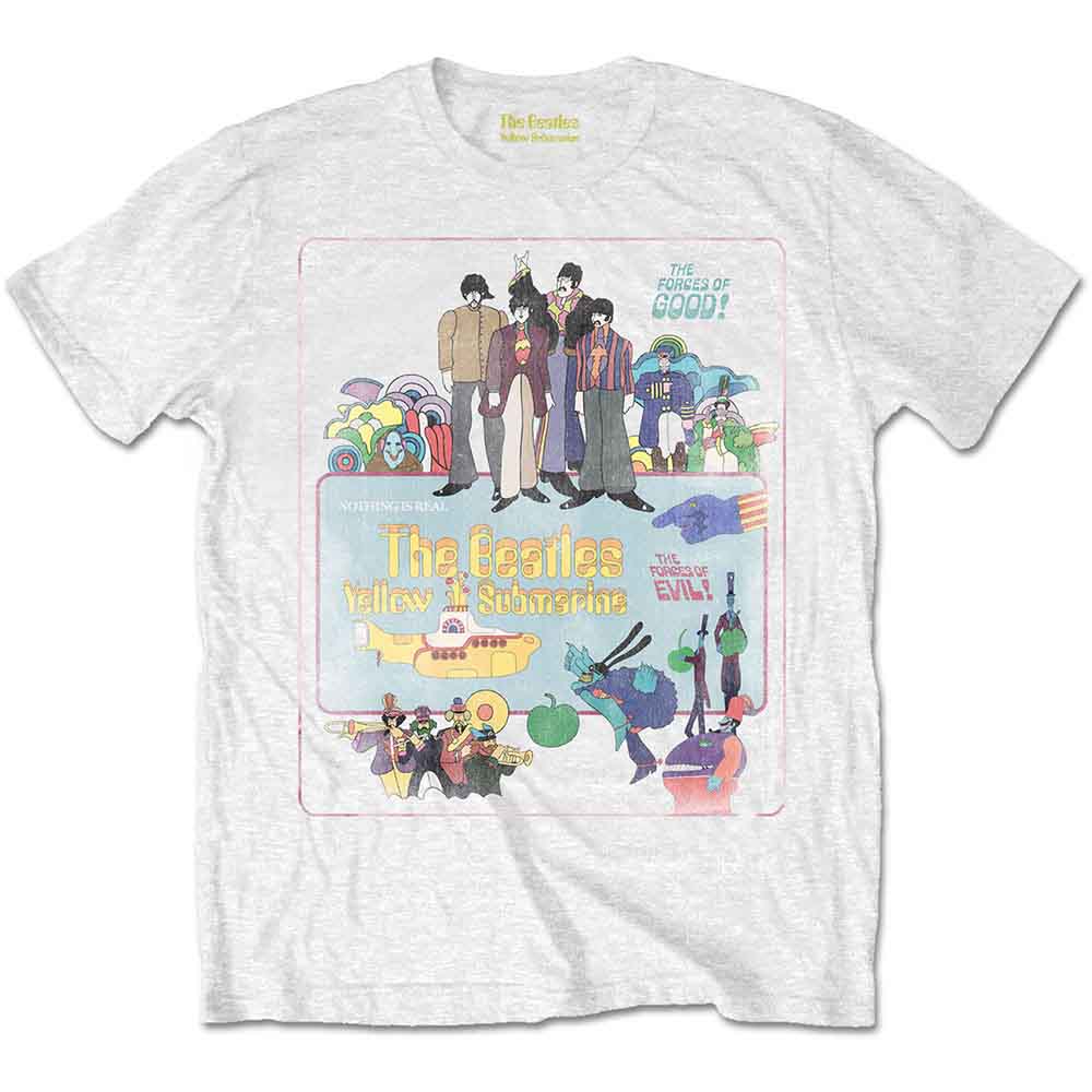 The Beatles | Yellow Submarine Vintage Movie Poster - T-Shirt White