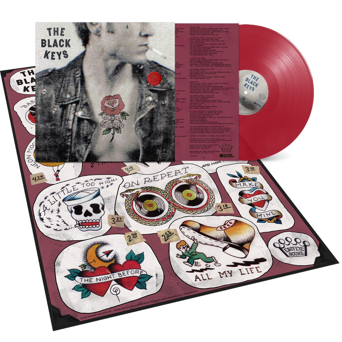 The Black Keys | No Rain, No Flowers (Indie Exclusive) (Ruby Red Vinyl) (Poster) - Vinyl