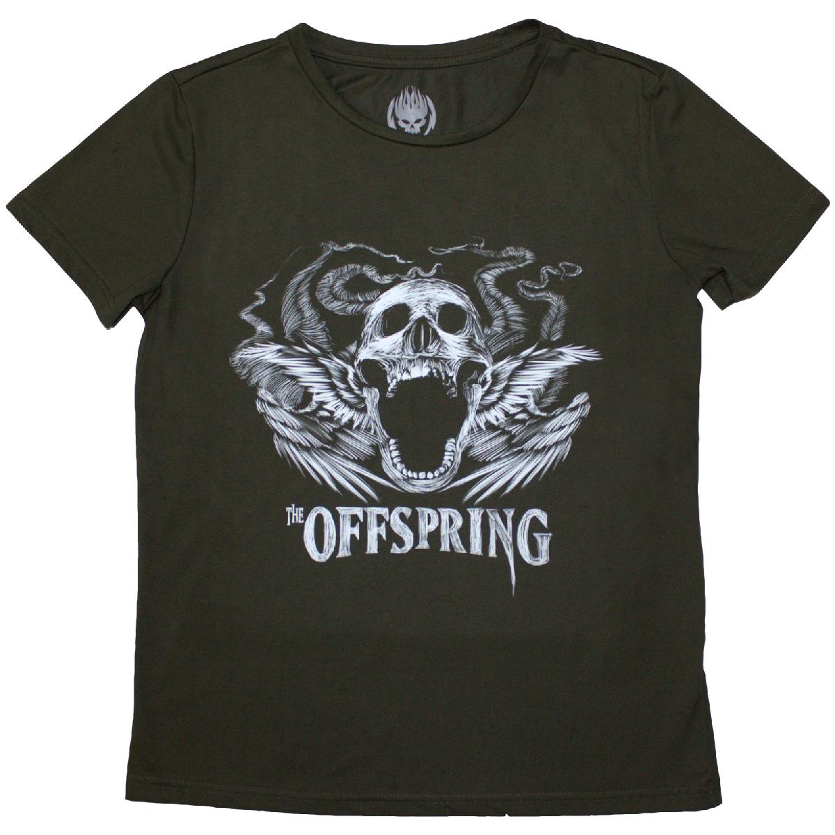 The Offspring | Feathered Winged Skull - Green