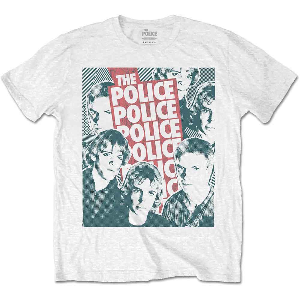 The Police | Half-tone Faces - T-Shirt White