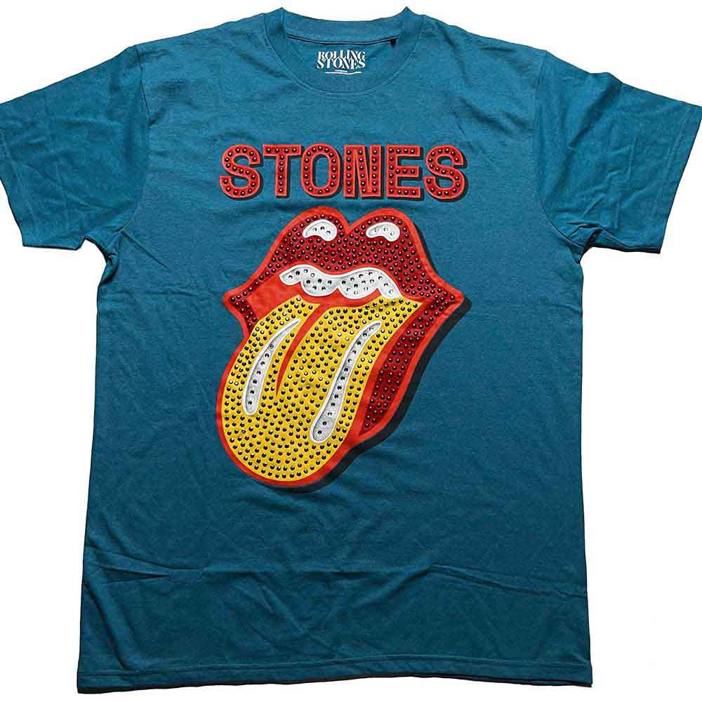 The Rolling Stones | Dia Tongue - T-Shirt Blue, Green