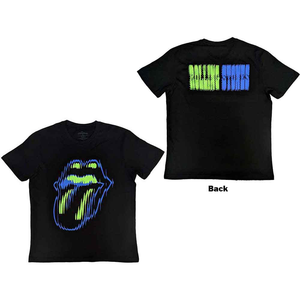 The Rolling Stones | Distorted Tongue - T-Shirt Black