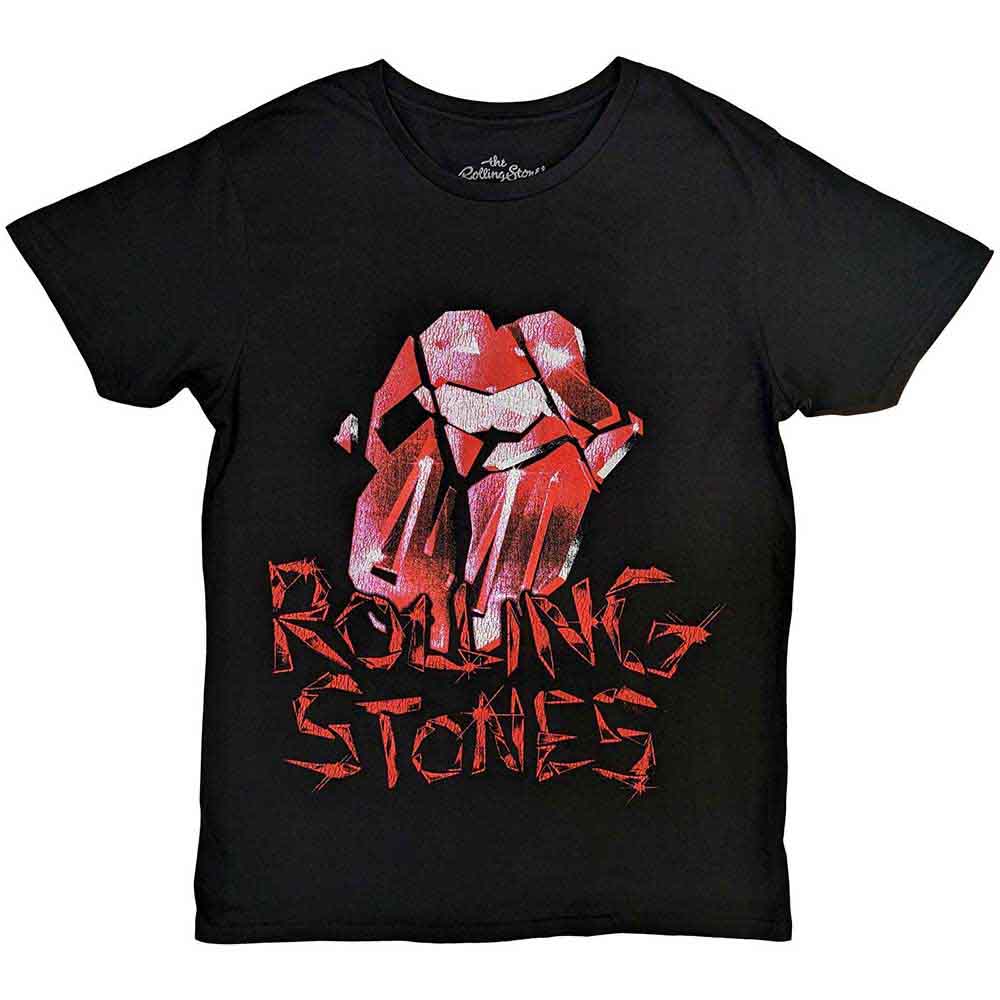 The Rolling Stones | Hackney Diamonds Cracked Glass Tongue - T-Shirt Black