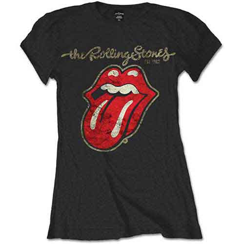 The Rolling Stones | Plastered Tongue - T-Shirt Black