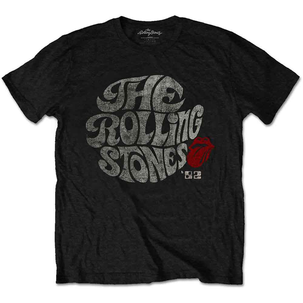 The Rolling Stones | Swirl Logo '82 - T-Shirt Black