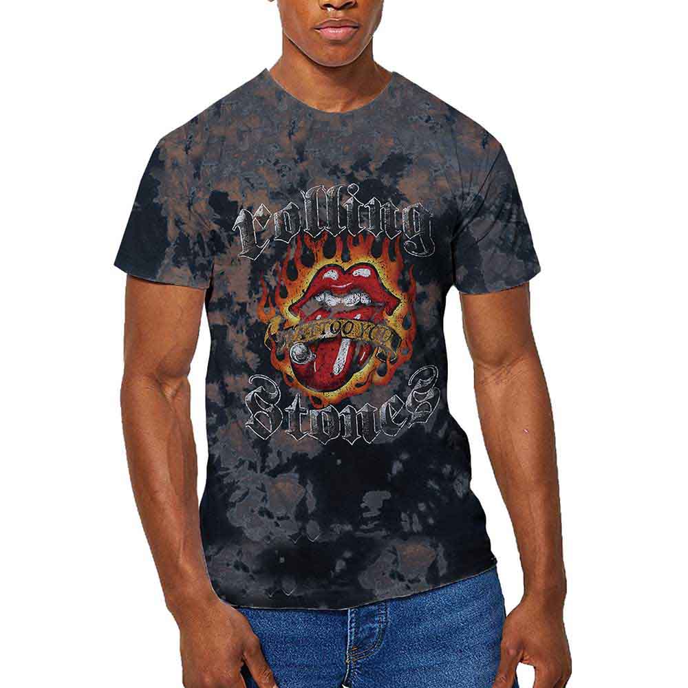 The Rolling Stones | Tattoo Flames - T-Shirt Grey