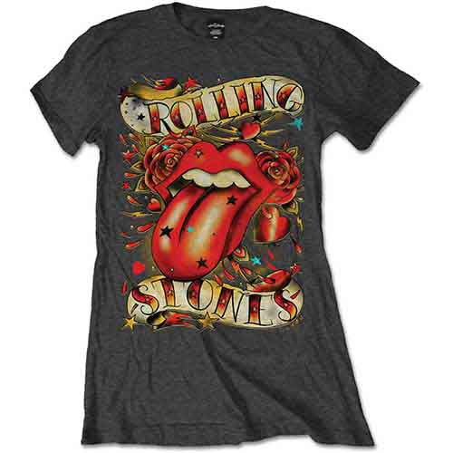 The Rolling Stones | Tongue & Stars - T-Shirt Grey