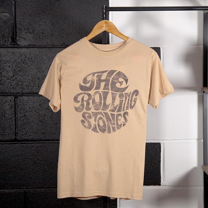 The Rolling Stones | Vintage 1970s Logo - T-Shirt Beige