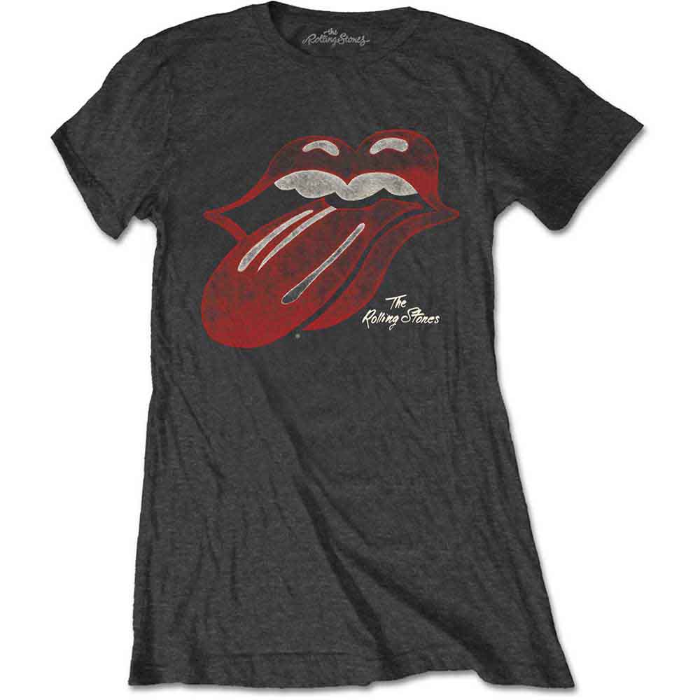 The Rolling Stones | Vintage Tongue Logo - T-Shirt Grey