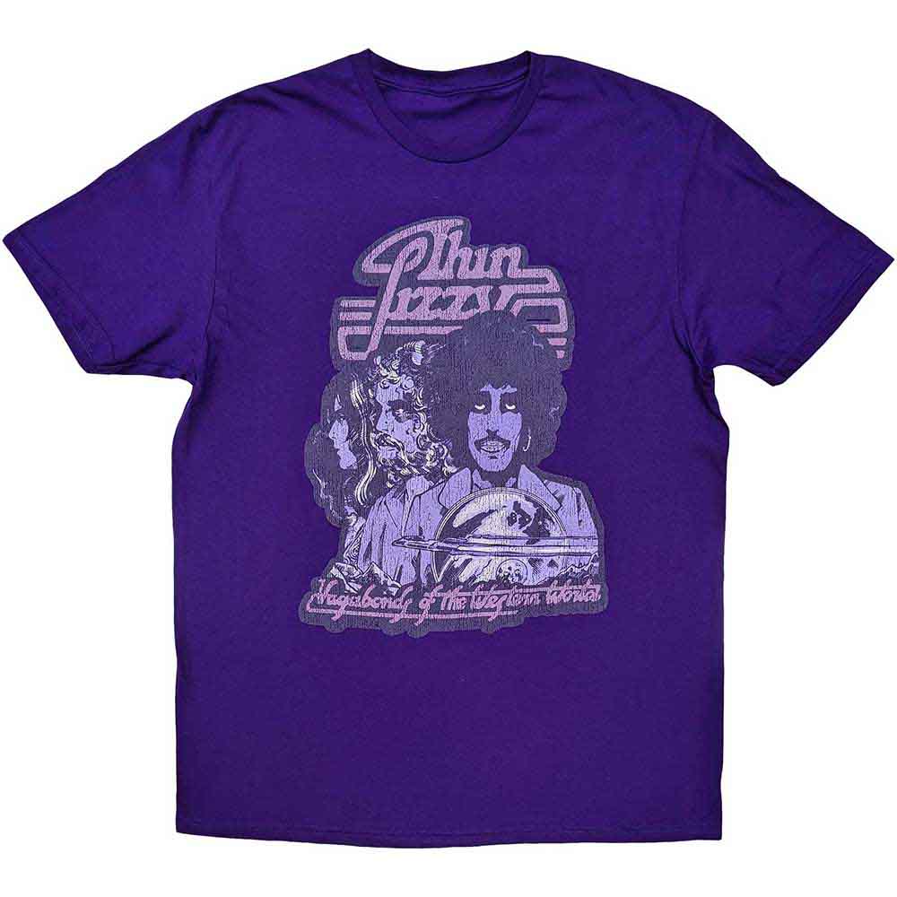 Thin Lizzy | Vagabonds of the Western World Mono Distressed - T-Shirt Purple