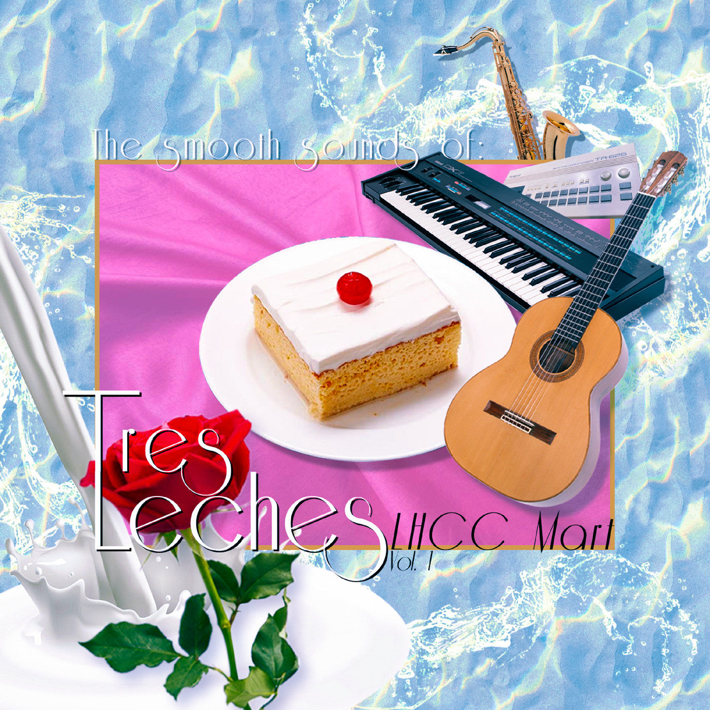 Tres Leches | Lhcc Mart Vol. 1 ("Tres Leches Swirl" Cream / White Marble Vinyl) The Smooth Sounds Of Tres Leches - Vinyl