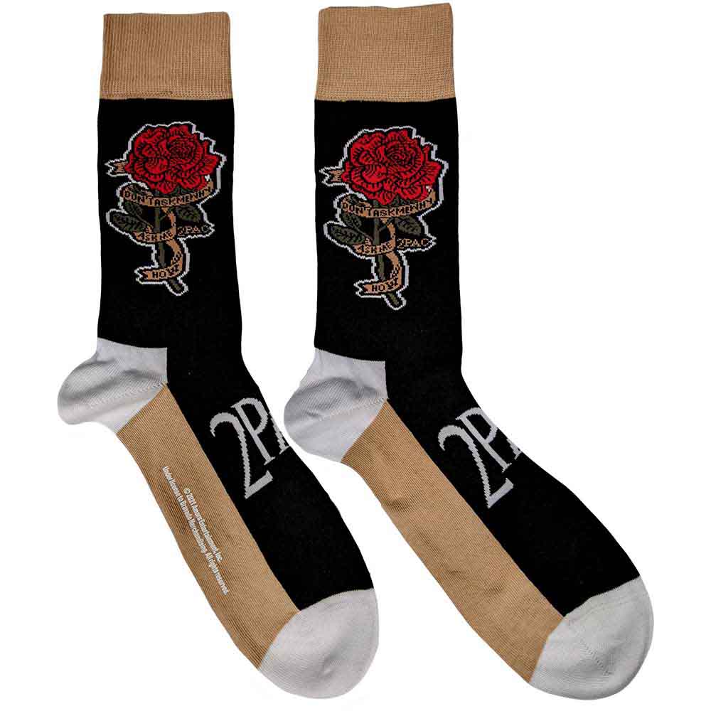 Tupac | Rose - Socks Black