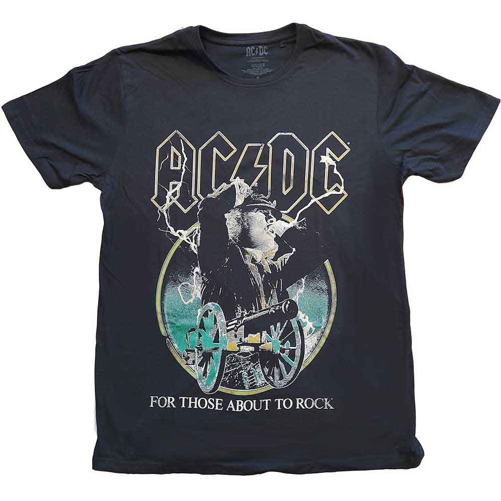 AC/DC | For Those About To Rock Yellow Outlines - T-Shirt Black