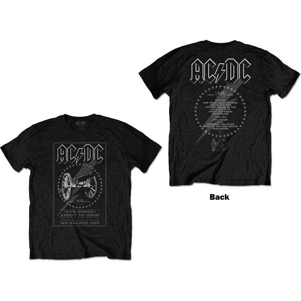 AC/DC | FTATR 40th Monochrome - T-Shirt Black