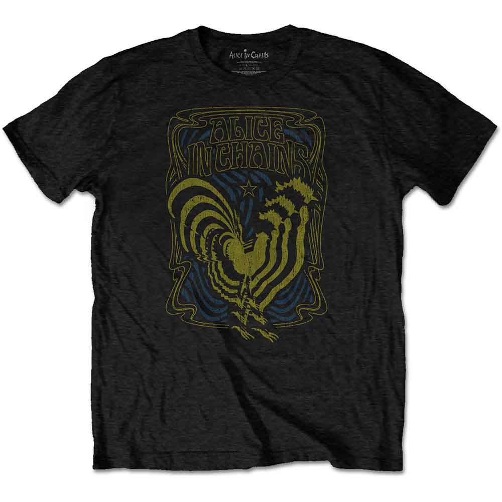 Alice In Chains | Psychedelic Rooster - T-Shirt Black