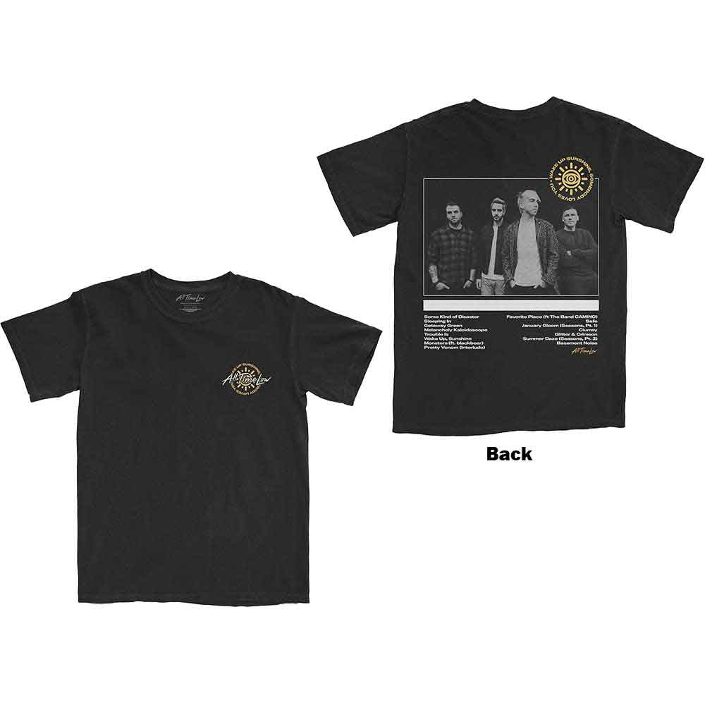 All Time Low | Wake Up Sunshine Track List - T-Shirt Black