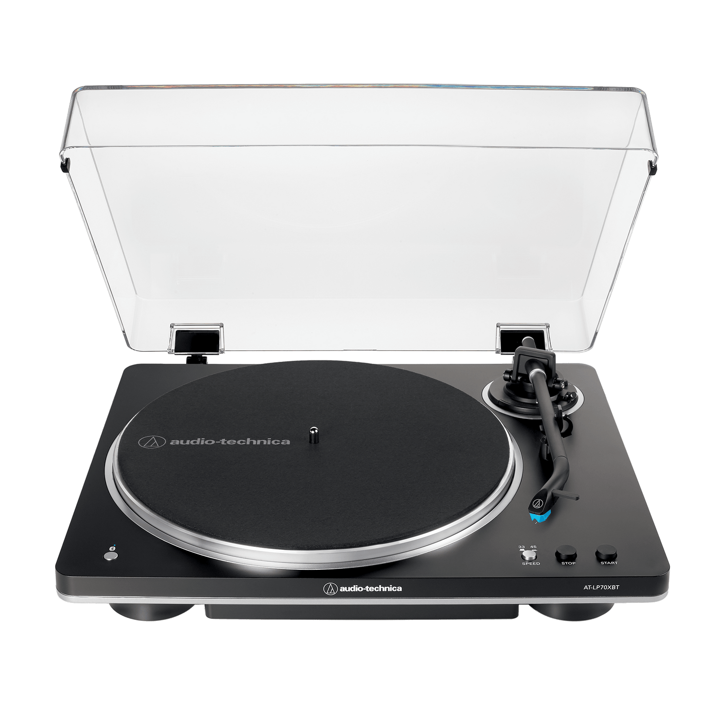 Audio-Technica | AT-LP70XBT-BS - FULLY AUTO WRLS BELT-DRIVE TT,BLK/SILVER - Turntables