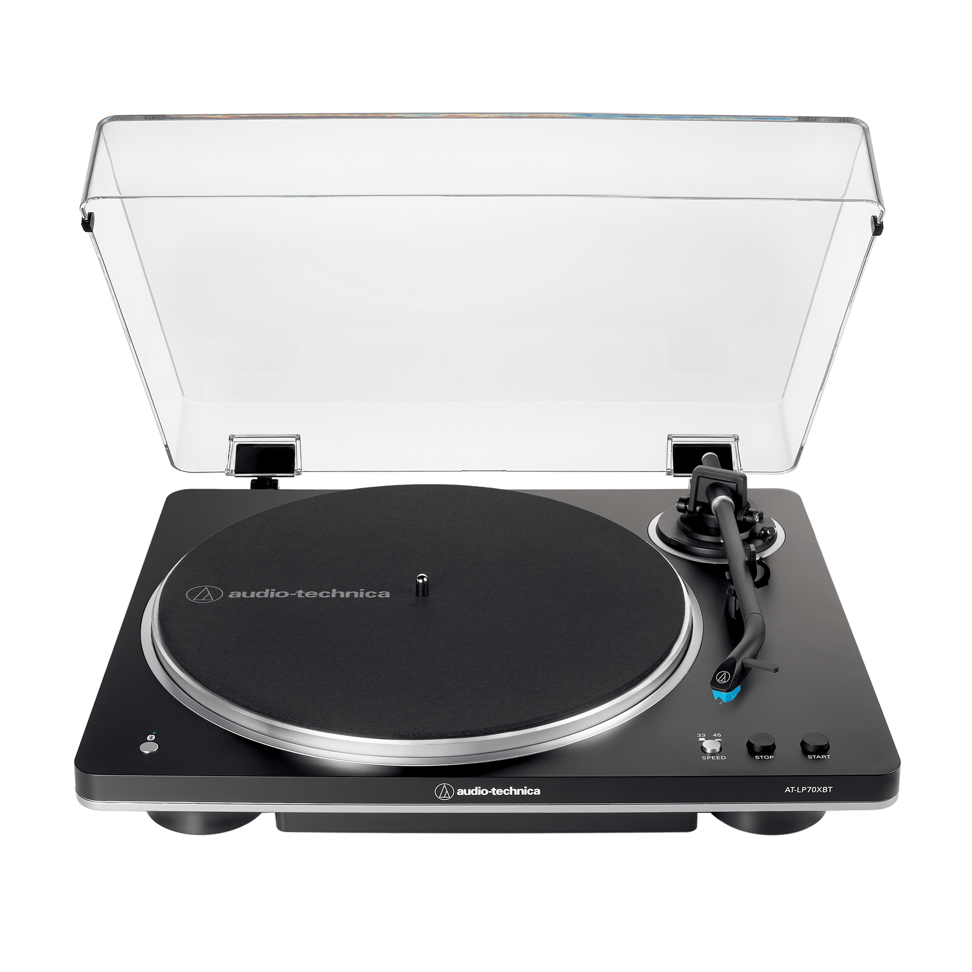 Audio-Technica | AT-LP70XBT-BS - FULLY AUTO WRLS BELT-DRIVE TT,BLK/SILVER - Turntables