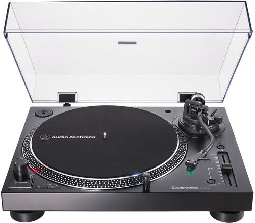 Audio-Technica | Audio Technica AT-LP120XBT-USB-BK Bluetooth Wireless Turntable USB - Direct Drive - Manual - With Built in Phono Preamp - Includes 45 RPM Adapter, Dust Cover and Removable RCA Cable (Black) - Turntables