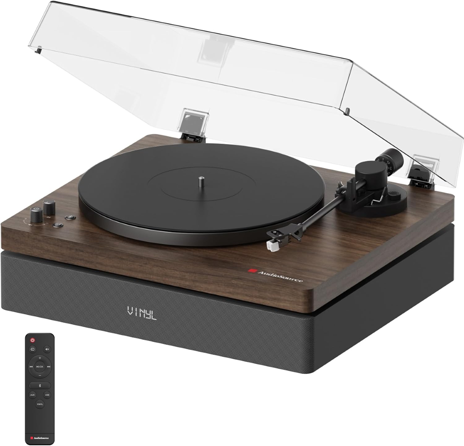 Audiosource | AudioSource Record Player, All-in-one Turntable with 2.1 Channel Built-in Speaker - Turntables