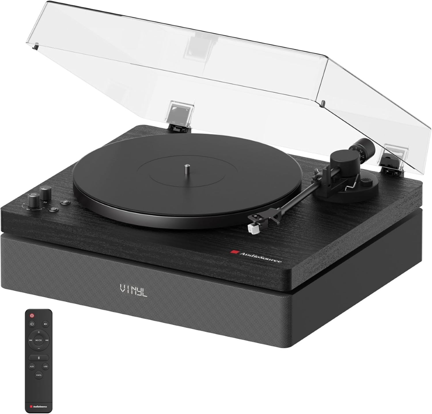 Audiosource | AudioSource Record Player, All-in-one Turntable with 2.1 Channel Built-in Speaker - Turntables