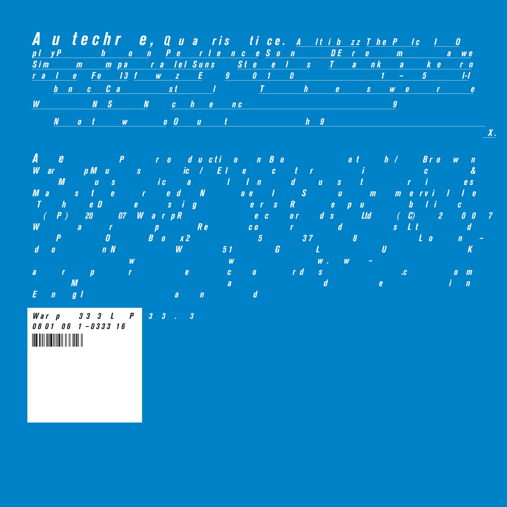 Autechre | Quaristice - CD