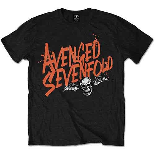 Avenged Sevenfold | Orange Splatter - T-Shirt Black
