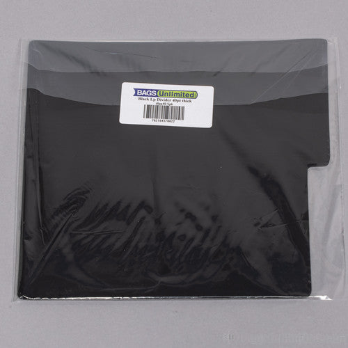 Bags Unlimited | Bags Unlimited DLPP40K5PK - 12 Inch LP Divider Cards - 40 Guage - 5 Pack (Black) - LP Divider Card