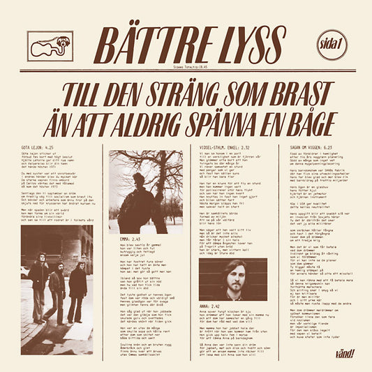 BATTRE LYSS | Till Den Strang Som Brast An Att Aldrig Spanna En Bage - Vinyl