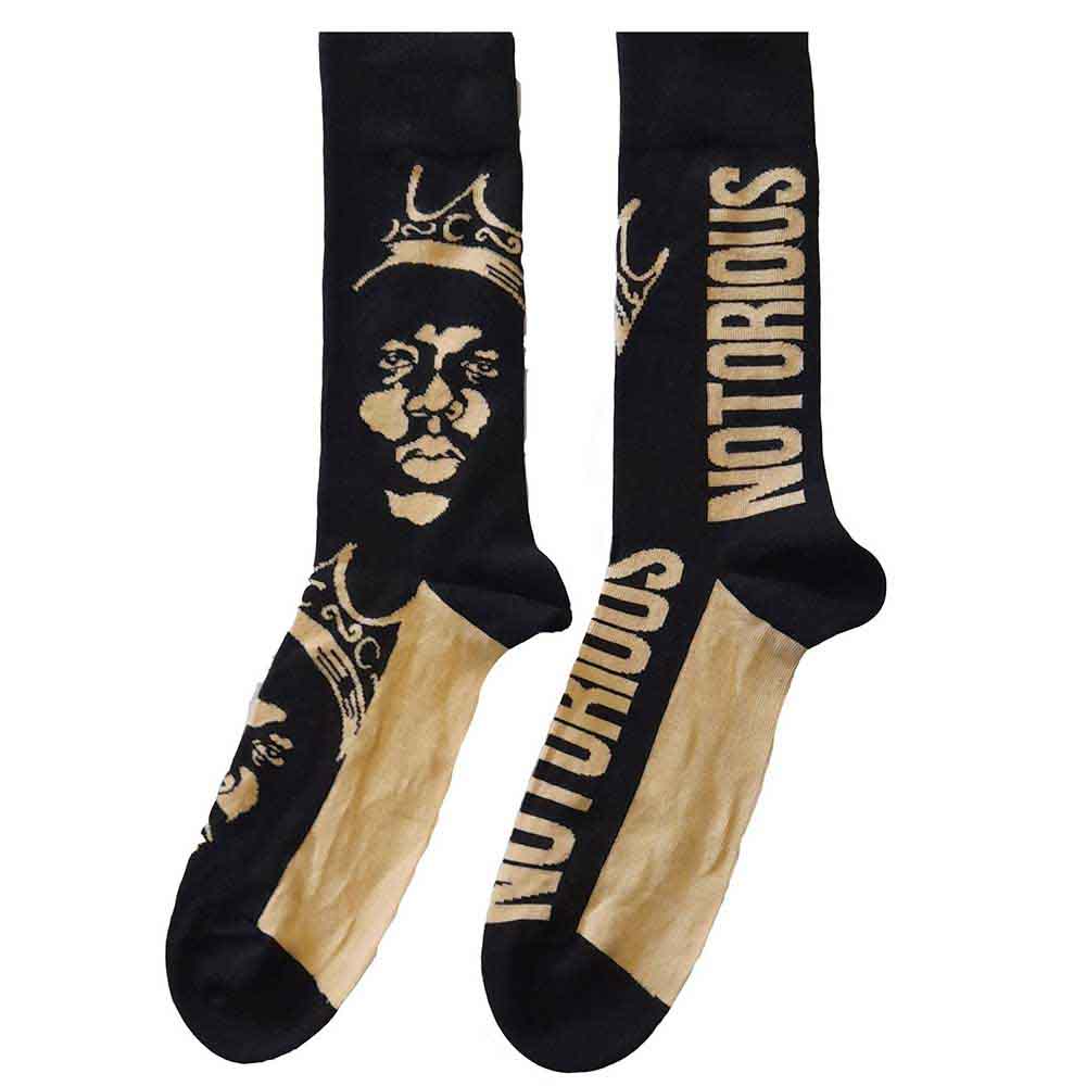 Biggie Smalls | Gold Crown - Socks Black, Gold