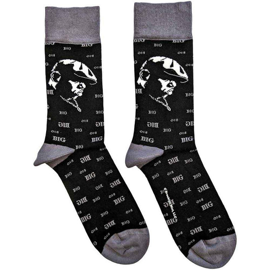 Biggie Smalls | Side Portrait - Socks Black