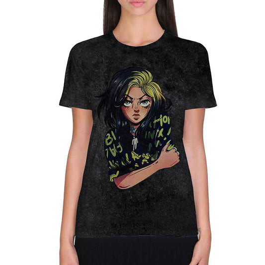 Billie Eilish | Anime Billie - T-Shirt Black