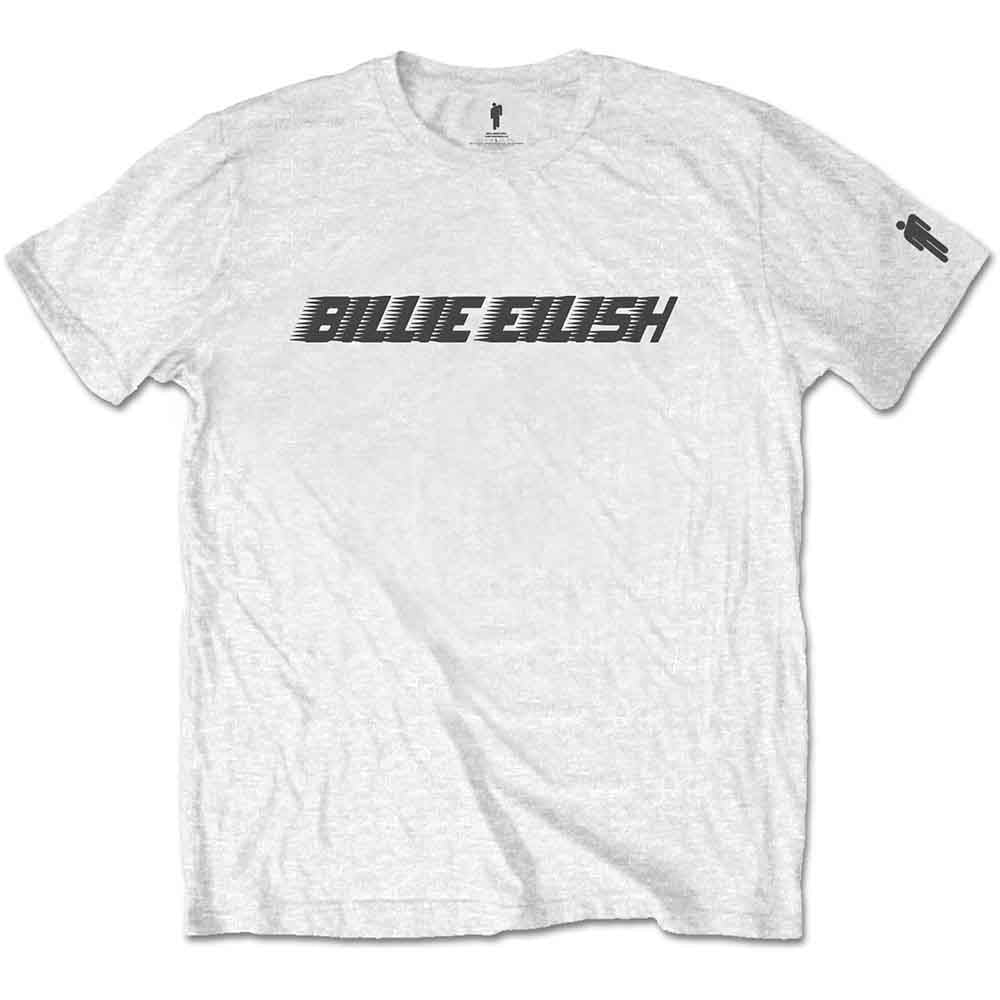 Billie Eilish | Black Racer Logo - T-Shirt White
