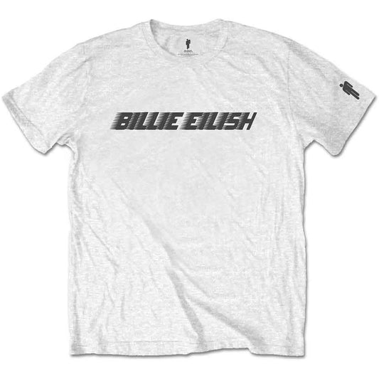 Billie Eilish | Black Racer Logo - T-Shirt White