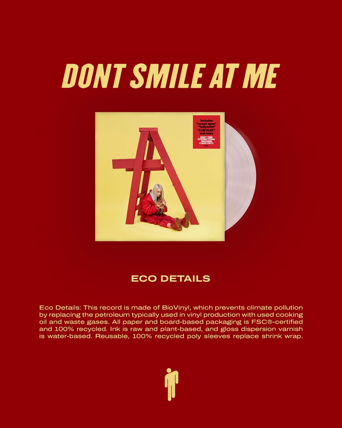 Billie Eilish | Dont Smile At Me (Limited Edition, International Pressing, Clear Colored Vinyl) [Import] - Vinyl