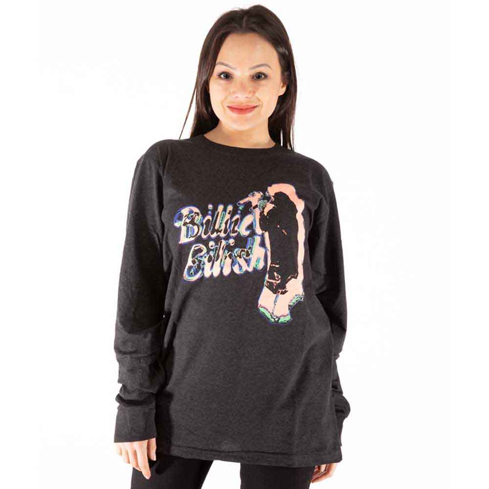Billie Eilish | Neon Silhouette - T-Shirt Grey
