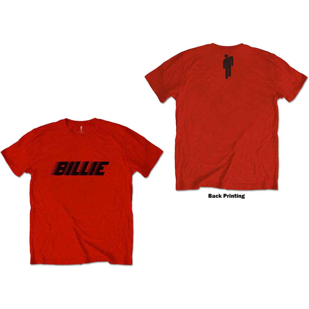 Billie Eilish | Racer Logo & Blohsh - T-Shirt Red